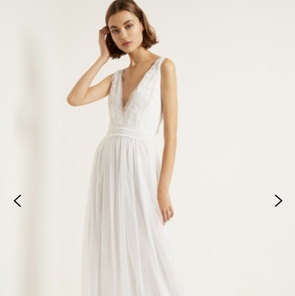 French Connection Dresses & Skirts - ESTELLE EMBELLISHED V NECK DRESS